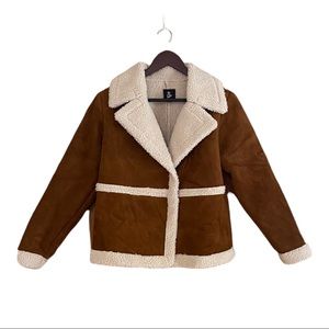 Art Class Faux Suede Sherpa Jacket Girls size XL